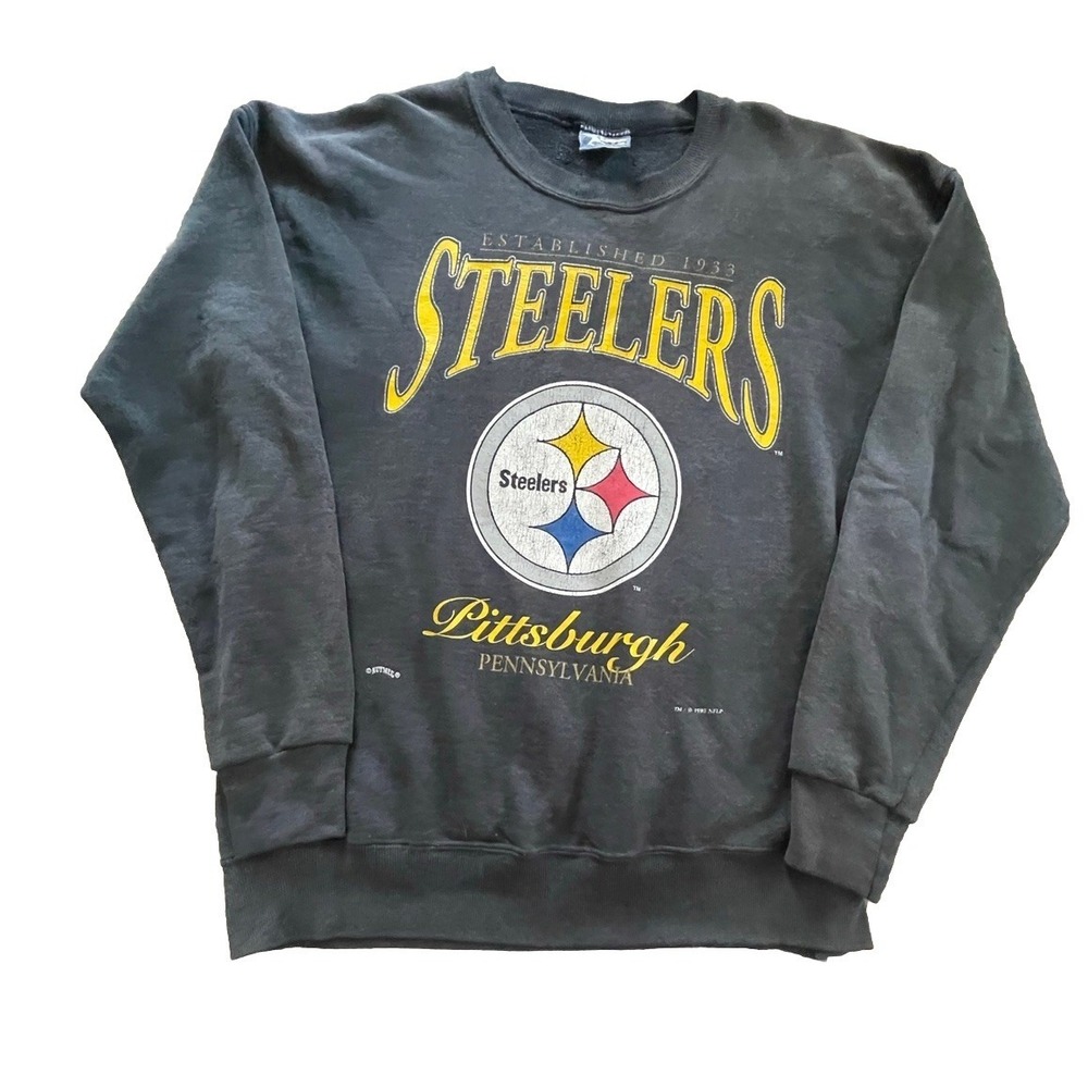 Vintage 1993 Pittsburgh Steelers Lee Sport Sweatshirt Mens Size Large Gray